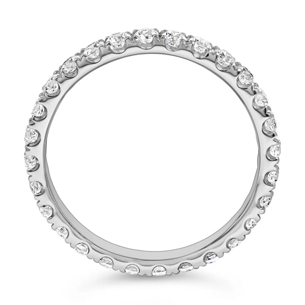 Eternity Ring mit Labordiamanten, Weißgold oder Platin BDR0132LG-WSL