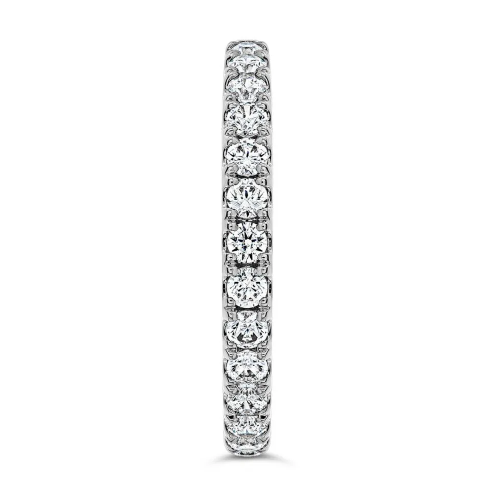 Eternity Ring mit Labordiamanten, Weißgold oder Platin BDR0132LG-WSL