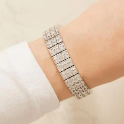 Exklusives Armband Silber Zirkonia Steine SB0043