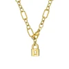 Figaro Damenkette aus Edelstahl mit Schloss, IP Gold 2032521