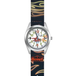 Flames Armbanduhr für Jungen aus Metall, Kunstleder 280309010