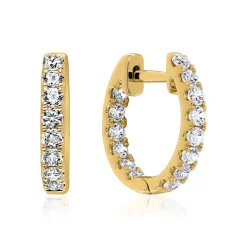 Gelbgold Ohrringe für Damen mit Diamanten BDE0062-GSL