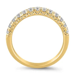 Gelbgoldener Half-Eternityring mit lab grown Brillanten BDR0080LG-GSL