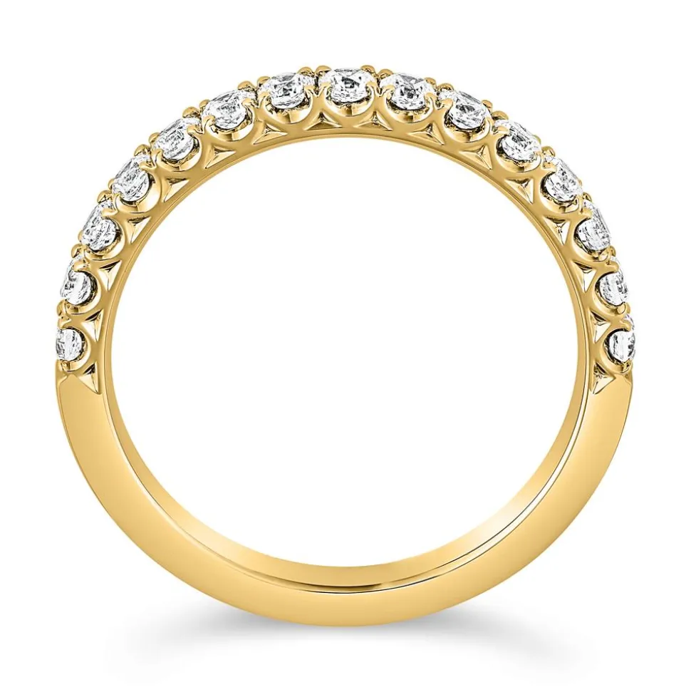 Gelbgoldener Half-Eternityring mit lab grown Brillanten BDR0075LG-GSL