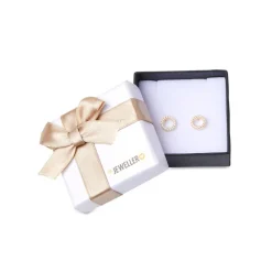 Geschenketui für Ohrschmuck mit beiger Schleife GET0031