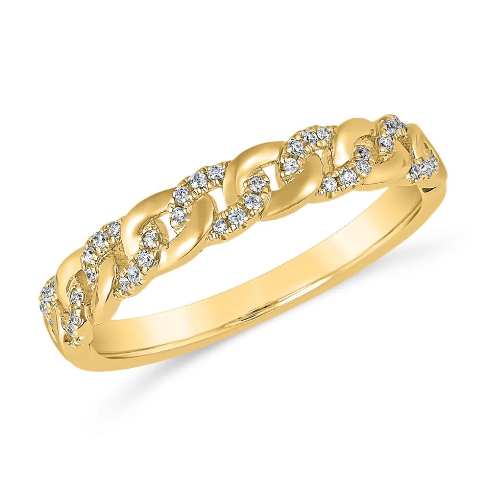 Gliederring aus Gelbgold mit Brillanten BDR0087-GSL