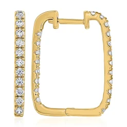 Gold Creolen für Damen mit Brillanten, Lab Grown BDE0039LG-GSL