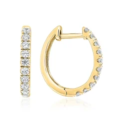 Gold Creolen für Damen mit Brillanten BDE0044-GSL