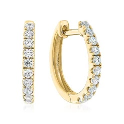 Gold Creolen für Damen mit Brillanten BDE0044-GSL