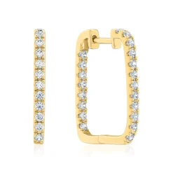 Gold Creolen für Damen mit Brillanten BDE0039-GSL