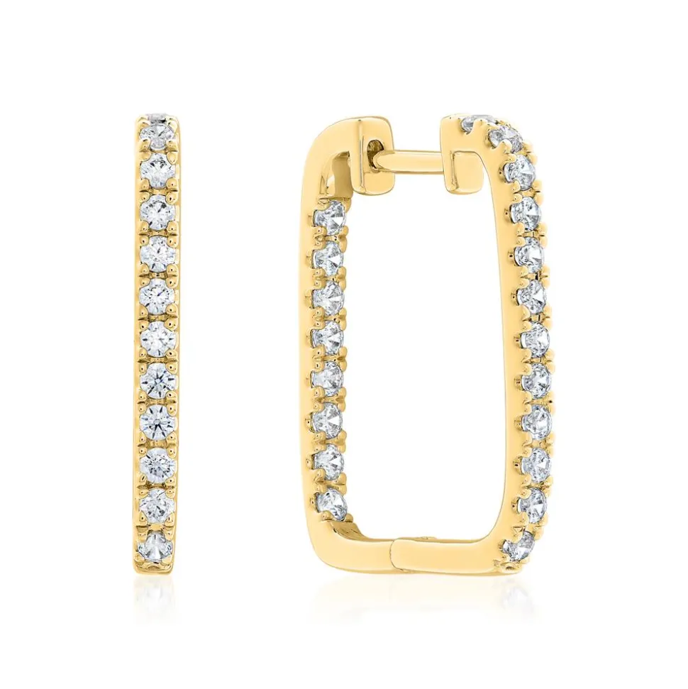 Gold Creolen für Damen mit Brillanten BDE0039-GSL