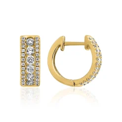 Gold Ohrringe für Damen mit Brillanten BDE0060-GSL