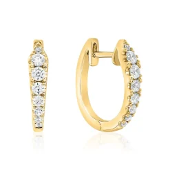 Gold Ohrringe für Damen mit Brillanten BDE0046-GSL