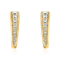 Gold Ohrstecker für Damen mit Diamanten, Lab Grown BDE0064LG-GSL