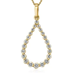 Goldener Anhänger für Damen mit Diamanten BDP0052-GSL