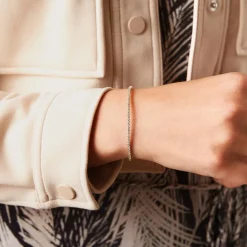 Goldener Armreif mit lab grown Diamanten BDB0023LG-GSL