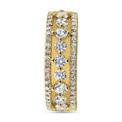 Goldener Damenring mit lab grown Brillanten, gravierbar BDR0067LG-GSL