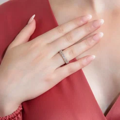 Goldener Diamantring für Damen mit Labordiamanten BDR0049LG-GSL