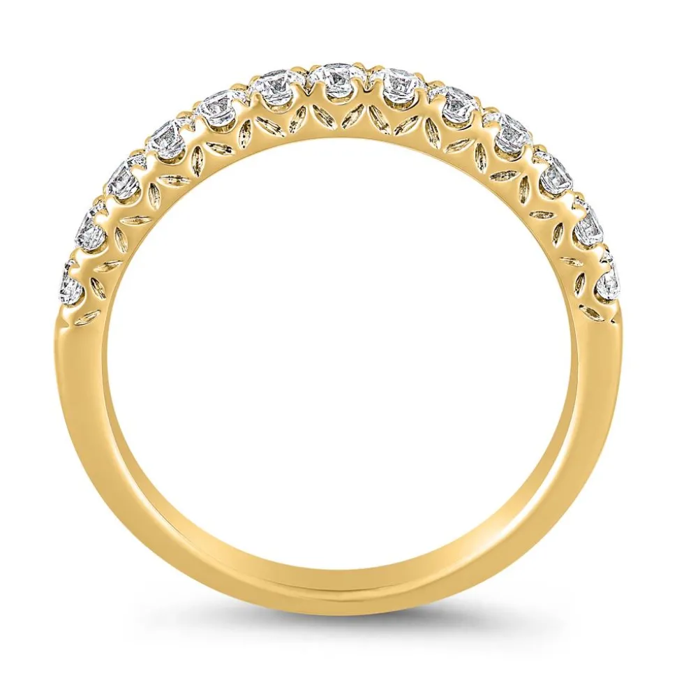 Goldener Ewigkeitsring mit Halbreis aus Diamanten BDR0080-GSL