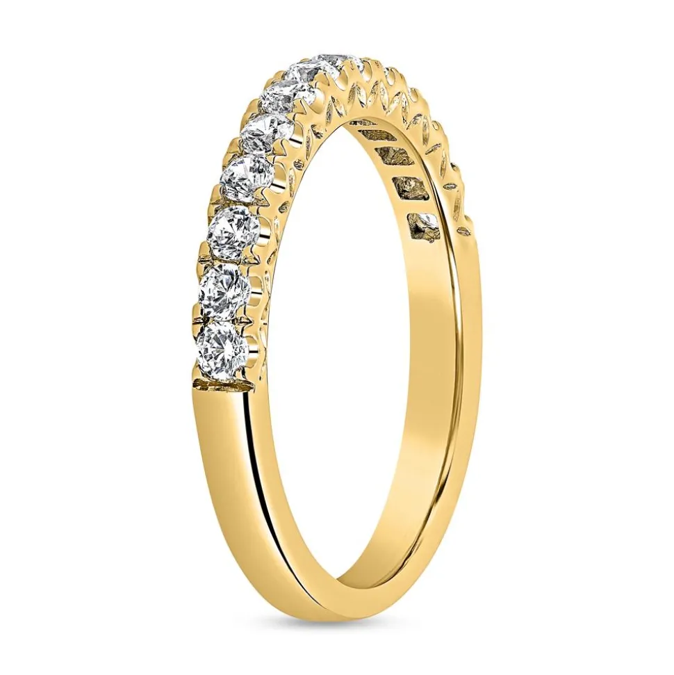 Goldener Ewigkeitsring mit Halbreis aus Diamanten BDR0080-GSL