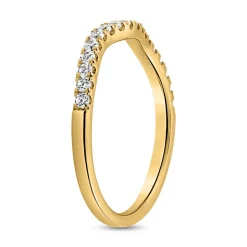 Goldener Half-Eternity Ring Welle mit Brillanten BDR0051-GSL