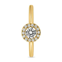 Goldener Halo-Ring mit lab grown Brillanten BDR0012LG-GSL