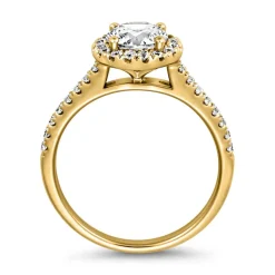 Goldener lab grown Diamantring für Damen BDR0023LG-GSL
