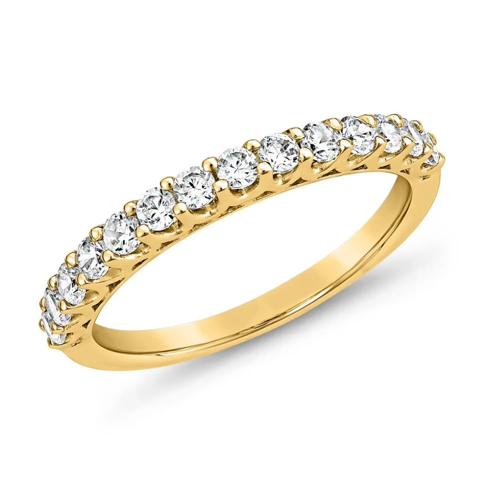 Goldener Ring für Damen aus Gelbgold mit Diamanten BDR0050-GSL