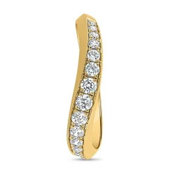 Goldener Ring für Damen mit Diamanten, geschwungen BDR0064-GSL