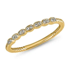 Goldener Ring für Damen mit Diamanten BDR0105-GSL