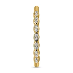 Goldener Ring für Damen mit Diamanten BDR0105-GSL