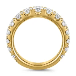 Goldener Ring mit Diamanten für Damen BDR0094-GSL