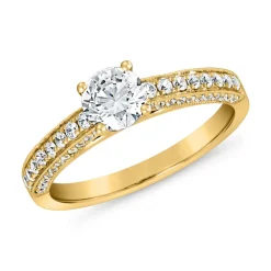 Goldener Verlobungsring mit lab grown Diamanten BDR0004LG-GSL