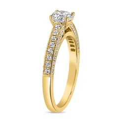 Goldener Verlobungsring mit lab grown Diamanten BDR0004LG-GSL