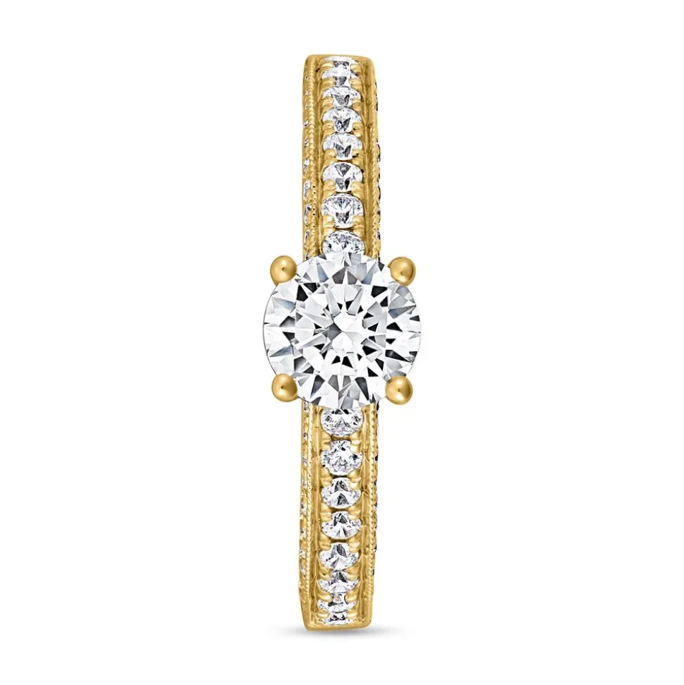 Goldener Verlobungsring mit lab grown Diamanten BDR0004LG-GSL