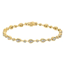 Goldenes lab grown Diamantarmband im Tropfen-Design BDB0026LG-GSL