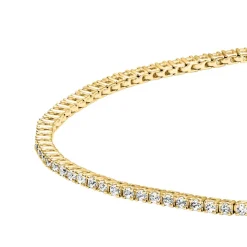 Goldenes Tennisarmband mit 100 Diamanten für Damen BDB0029-GSL