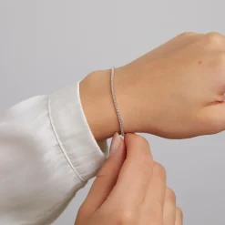 Goldenes Tennisarmband mit 100 Diamanten für Damen BDB0029-GSL