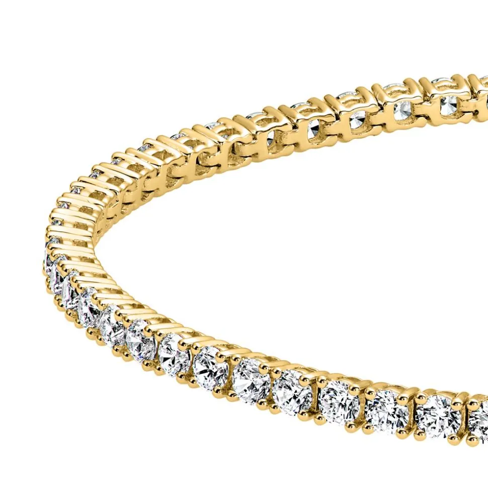 Goldenes Tennisarmband mit Diamanten BDB0032-GSL