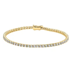 Goldenes Tennisarmband mit Diamanten BDB0032-GSL