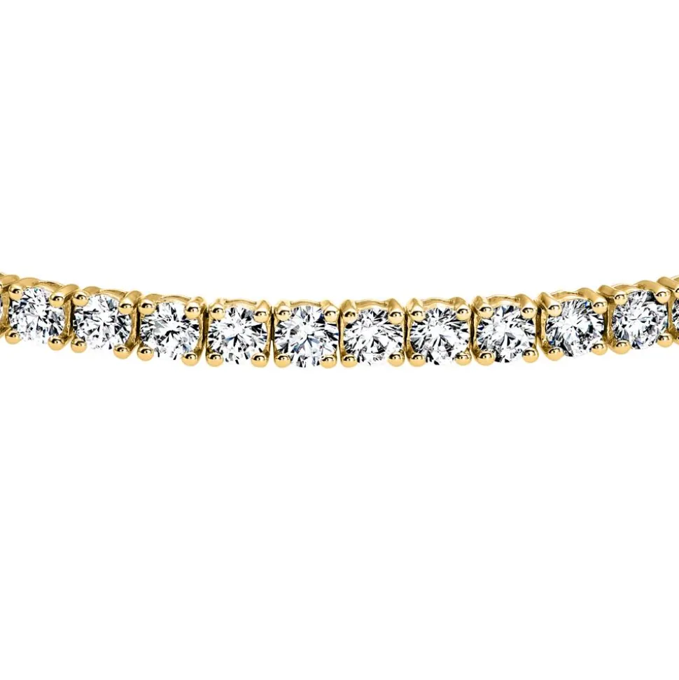 Goldenes Tennisarmband mit Diamanten BDB0032-GSL