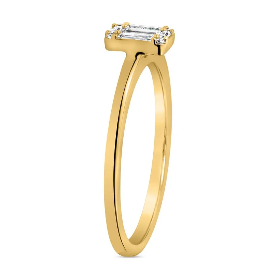 Goldring für Damen mit Diamanten, lab-grown BDR0043LG-GSL