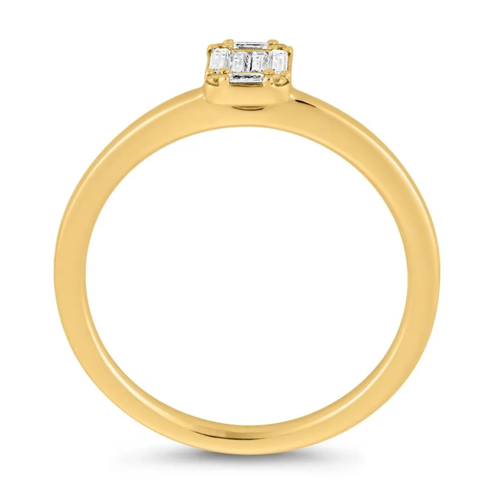 Goldring für Damen mit Diamanten, lab-grown BDR0043LG-GSL
