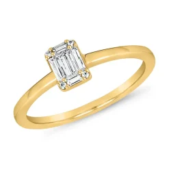 Goldring für Damen mit Diamanten BDR0043-GSL