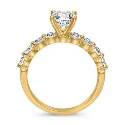 Goldring mit Diamantbesatz, lab grown BDR0035LG-GSL