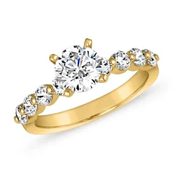 Goldring mit Diamantbesatz, lab grown BDR0035LG-GSL