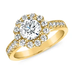 Goldring mit lab grown Diamantbesatz BDR0031LG-GSL