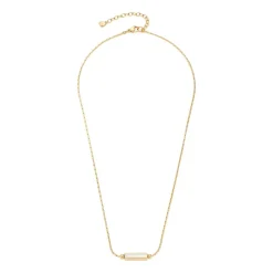 Gravierbare Damenkette Pilea aus Edelstahl, IP Gold 023254