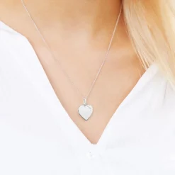 Gravierbare Herzkette aus Sterlingsilber mit Zirkonia SP0980SLK