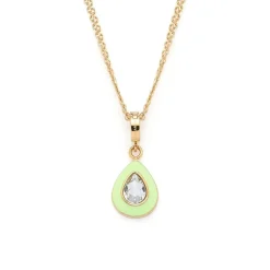 Gravierbare Kette Gigi aus Edelstahl, gold, grün 022828